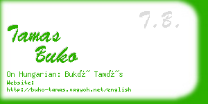 tamas buko business card